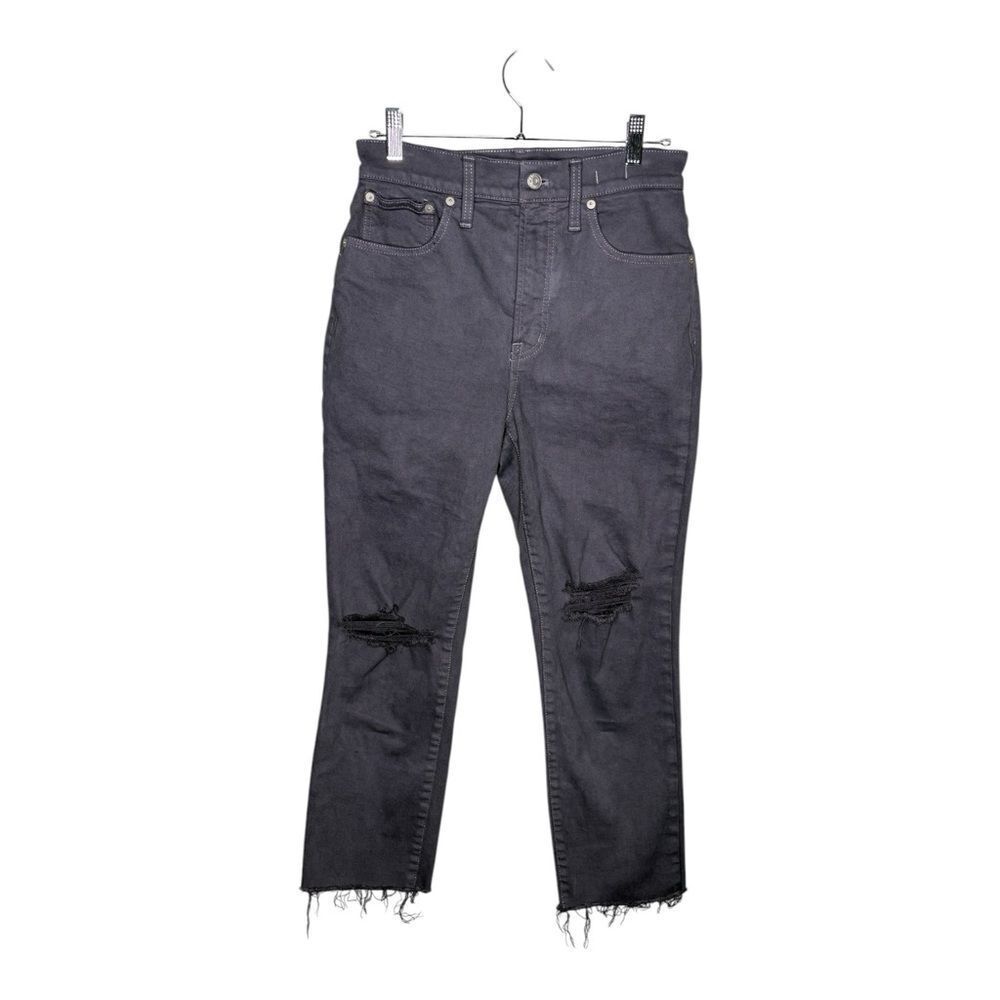Madewell The Perfect Vintage Crop Jeans Ripped Size 26 Grey